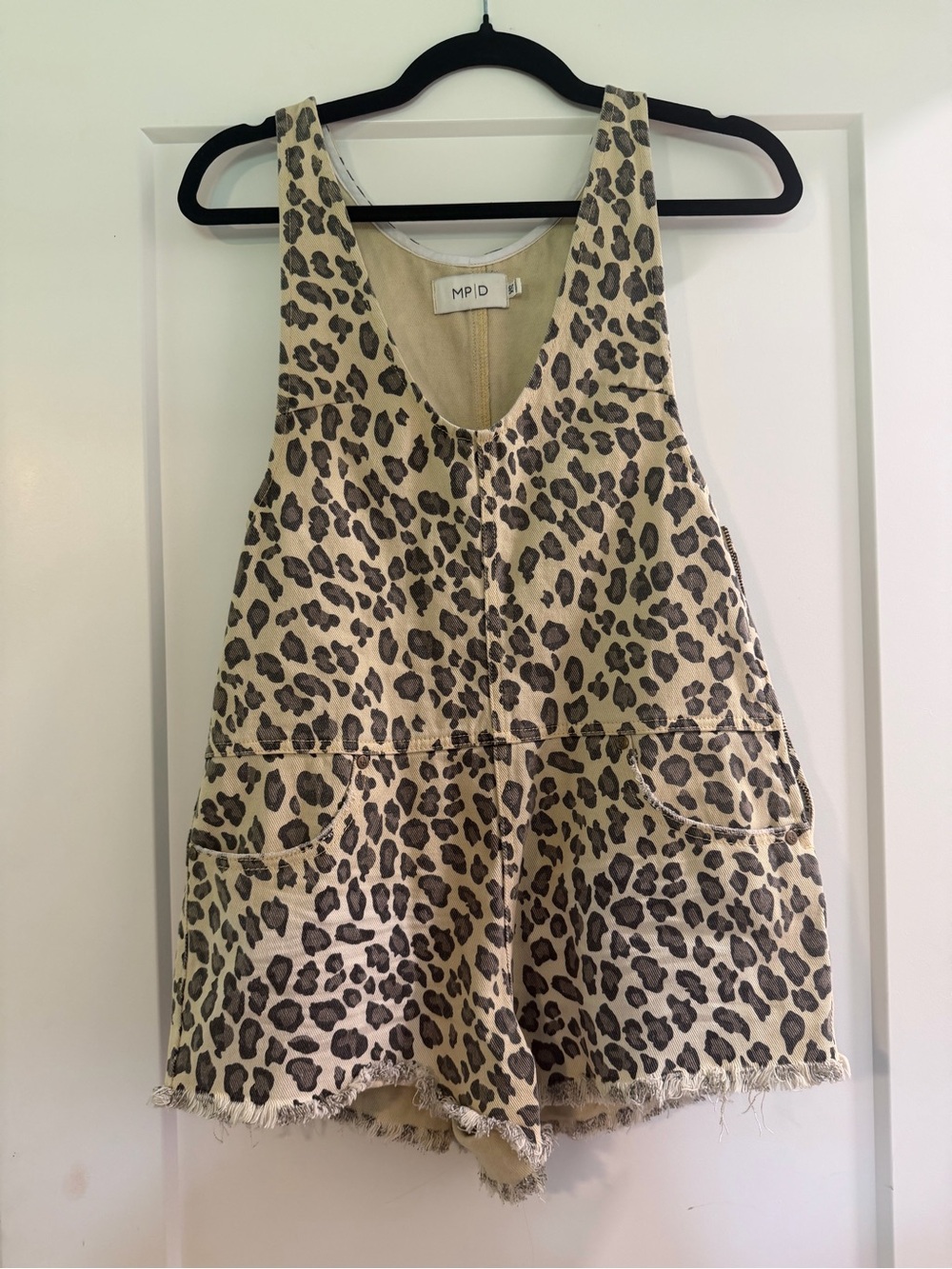MP|D Cream Leopard Print Tank Romper